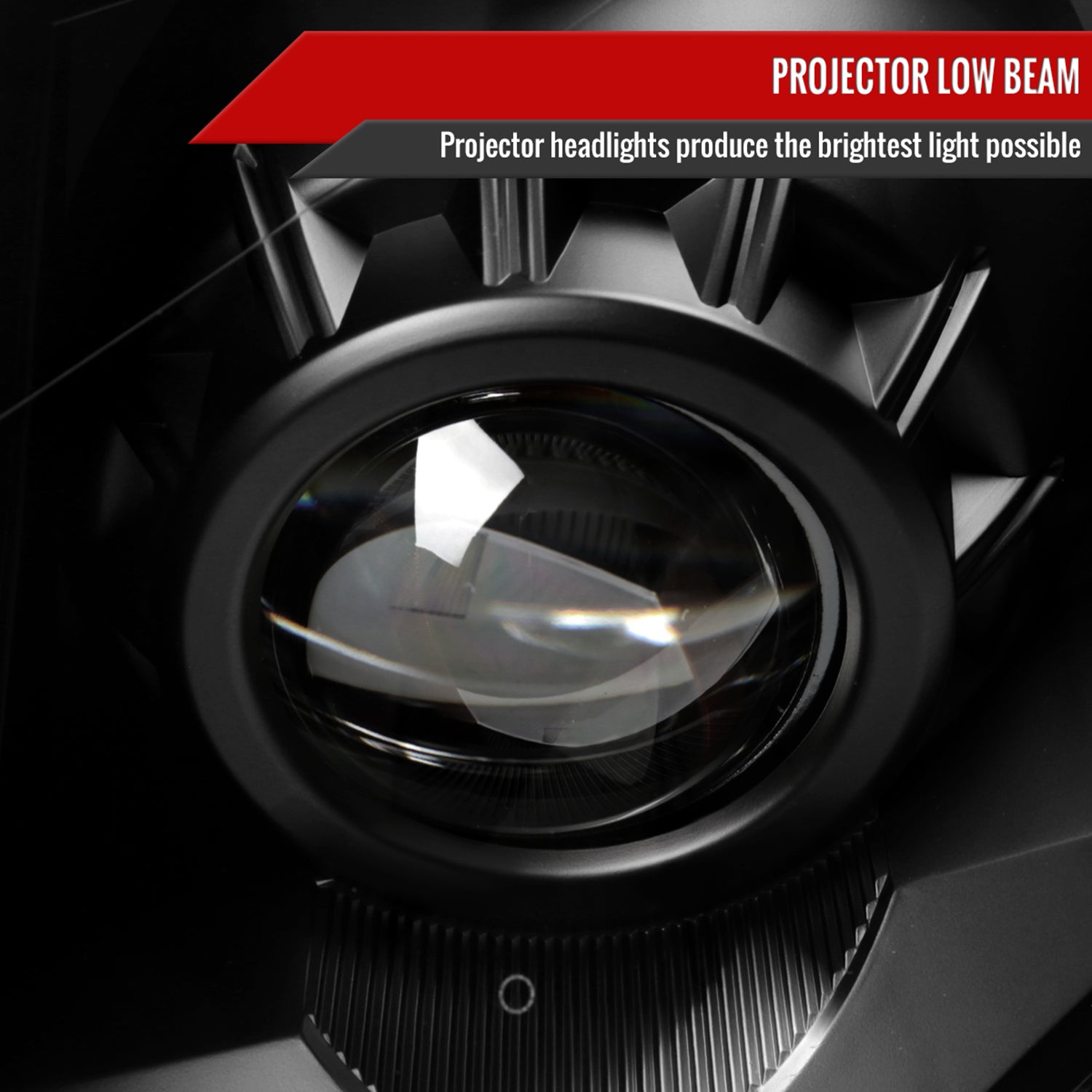 2010-2016 Cadillac SRX Projector Headlights Matte Black Housing/Clear Lens