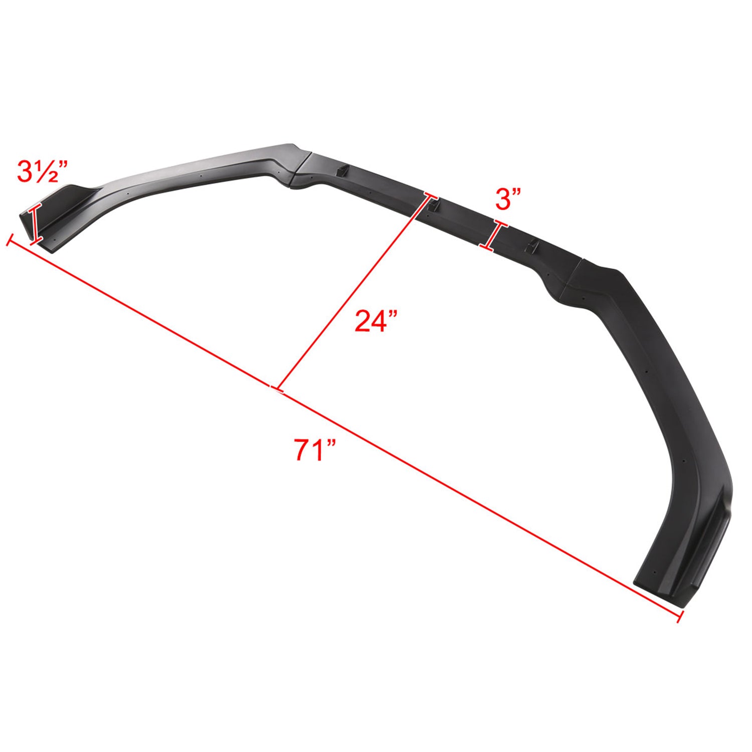 2019-2020 Nissan Altima Sedan Matte Black Polypropylene 3Pcs Bumper Lip