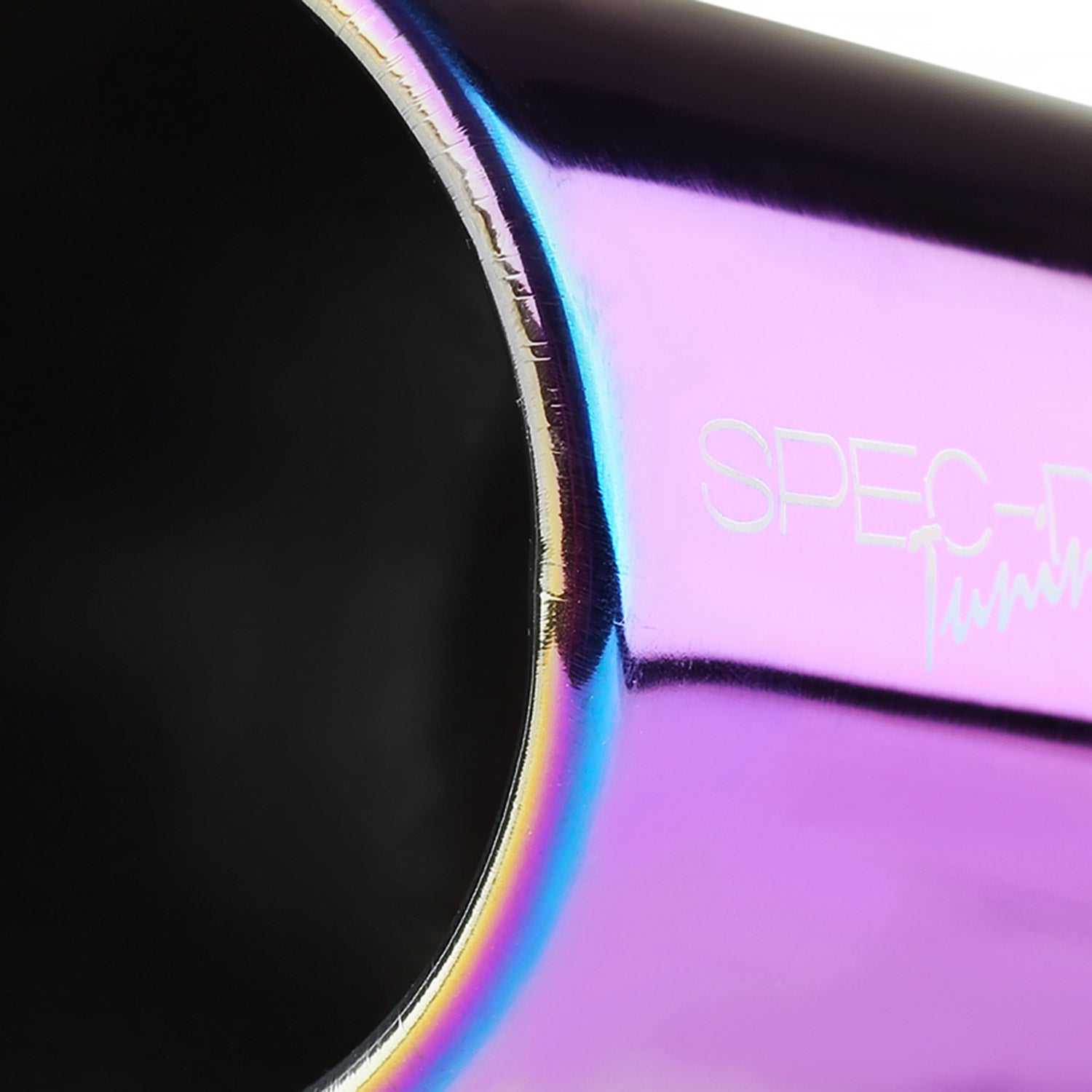 Universal 2.5" Inlet/3.875" Outlet Rainbow Steel Burnt Purple Exhaust Tips 2Pcs