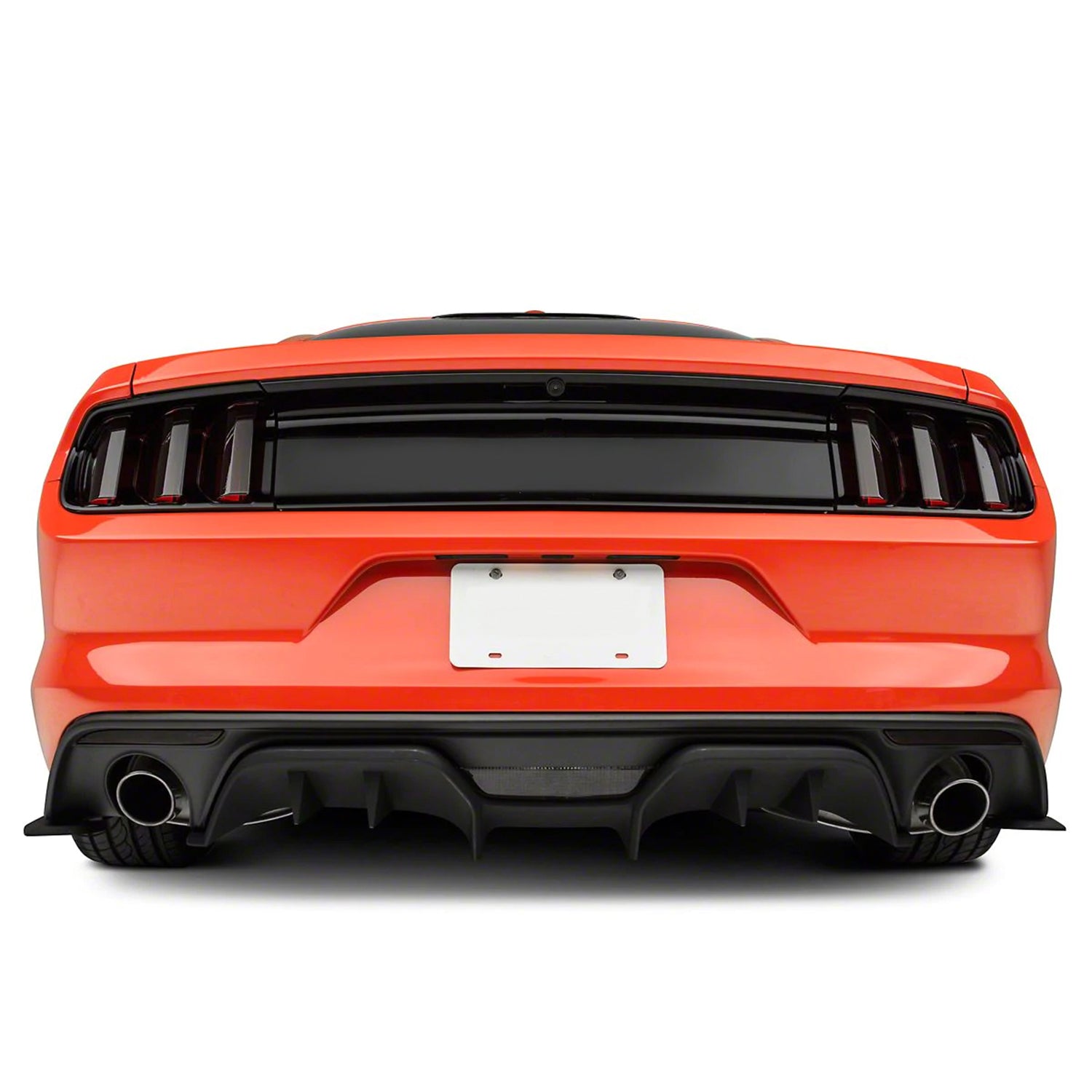 2015-2017 Ford Mustang Black R Style Rear Diffuser w/ Side Valance Panels