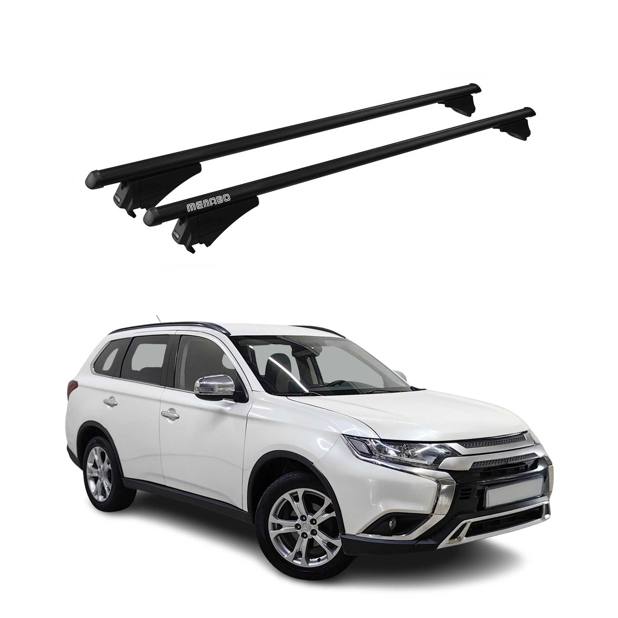 2018-2022 Mitsubishi Outlander PHEV Roof Rack Cross Bars Black