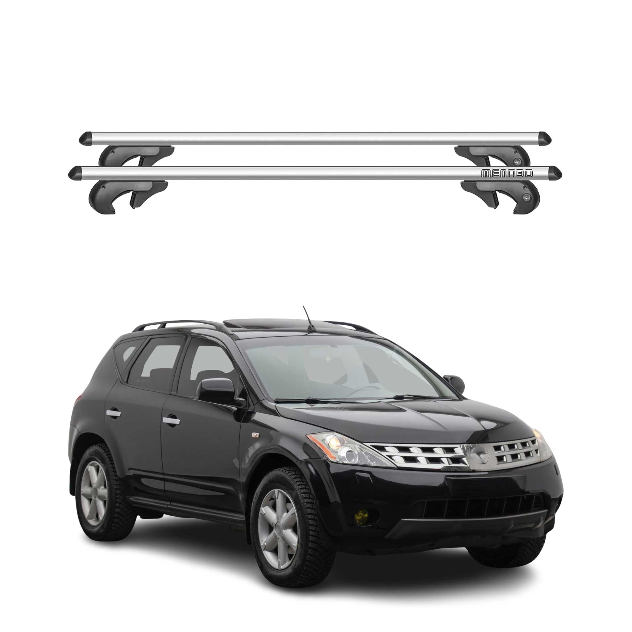 2003-2007 Nissan Murano Roof Rack Cross Bars Silver