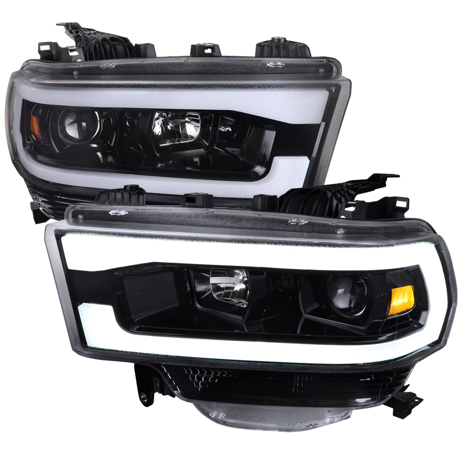 2019-2024 Dodge RAM 2500/3500/4500/5500 LED Tube Projector Headlights Jet