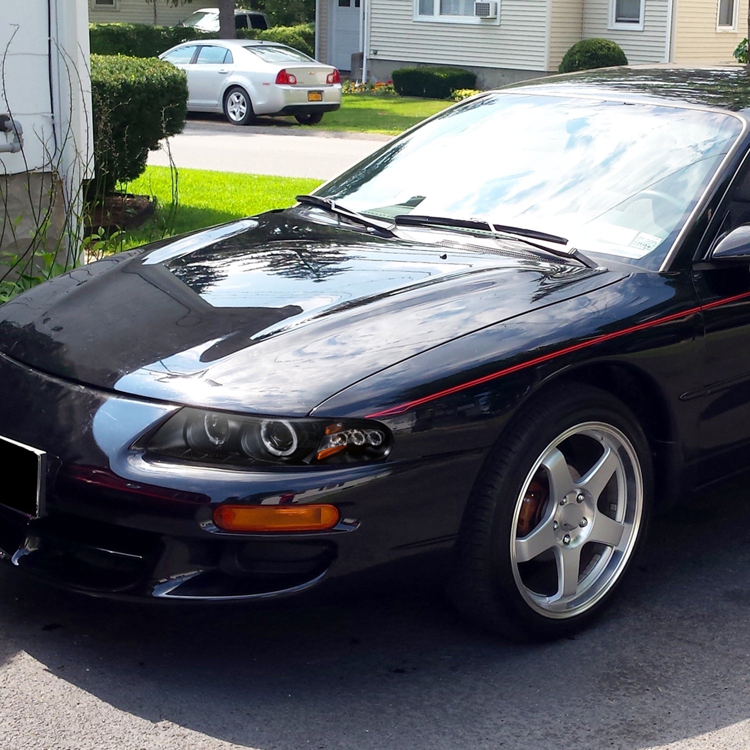 1997-2000 Dodge Avenger Chrysler Sebring Coupe Dual Halo Headlights Black