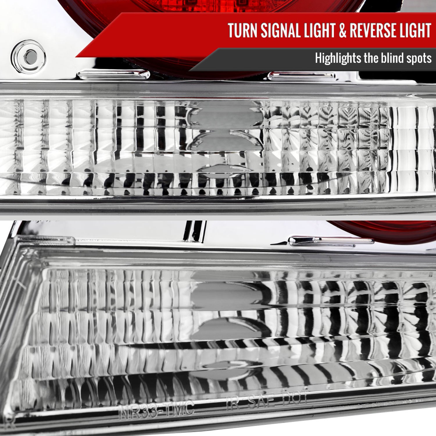 1995-1998 Nissan Skyline GT R33 JDM Red LED Tail Lights Chrome/Red Lens