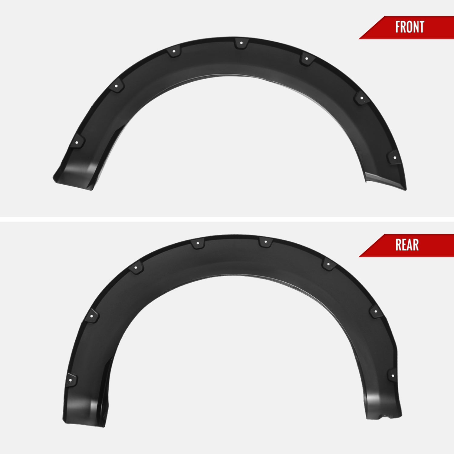 2023-2024 Ford F250 F350 Matte Black Rivet Style Fender Flares Protector