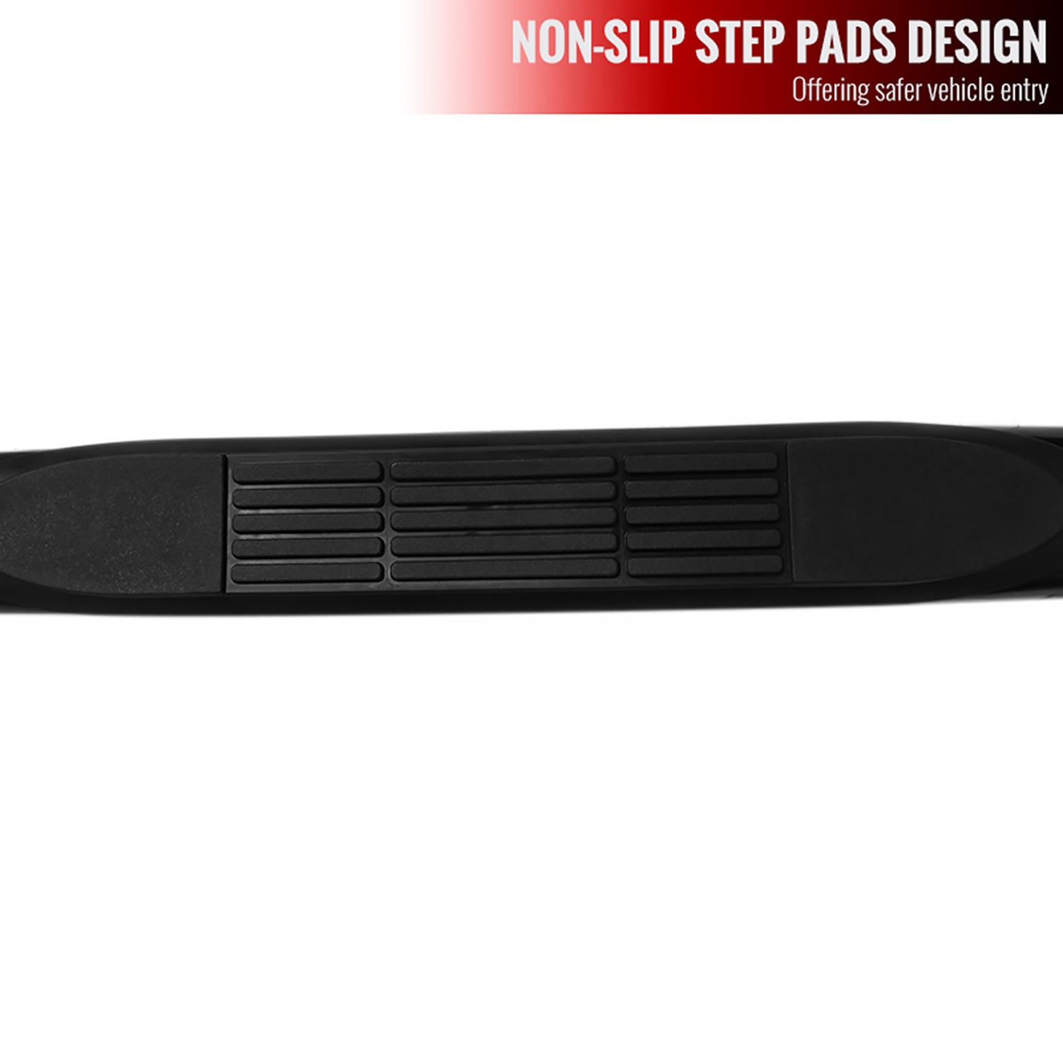 2004-2024 Nissan Titan Crew Cab Black Stainless Steel Side Step Nerf Bars