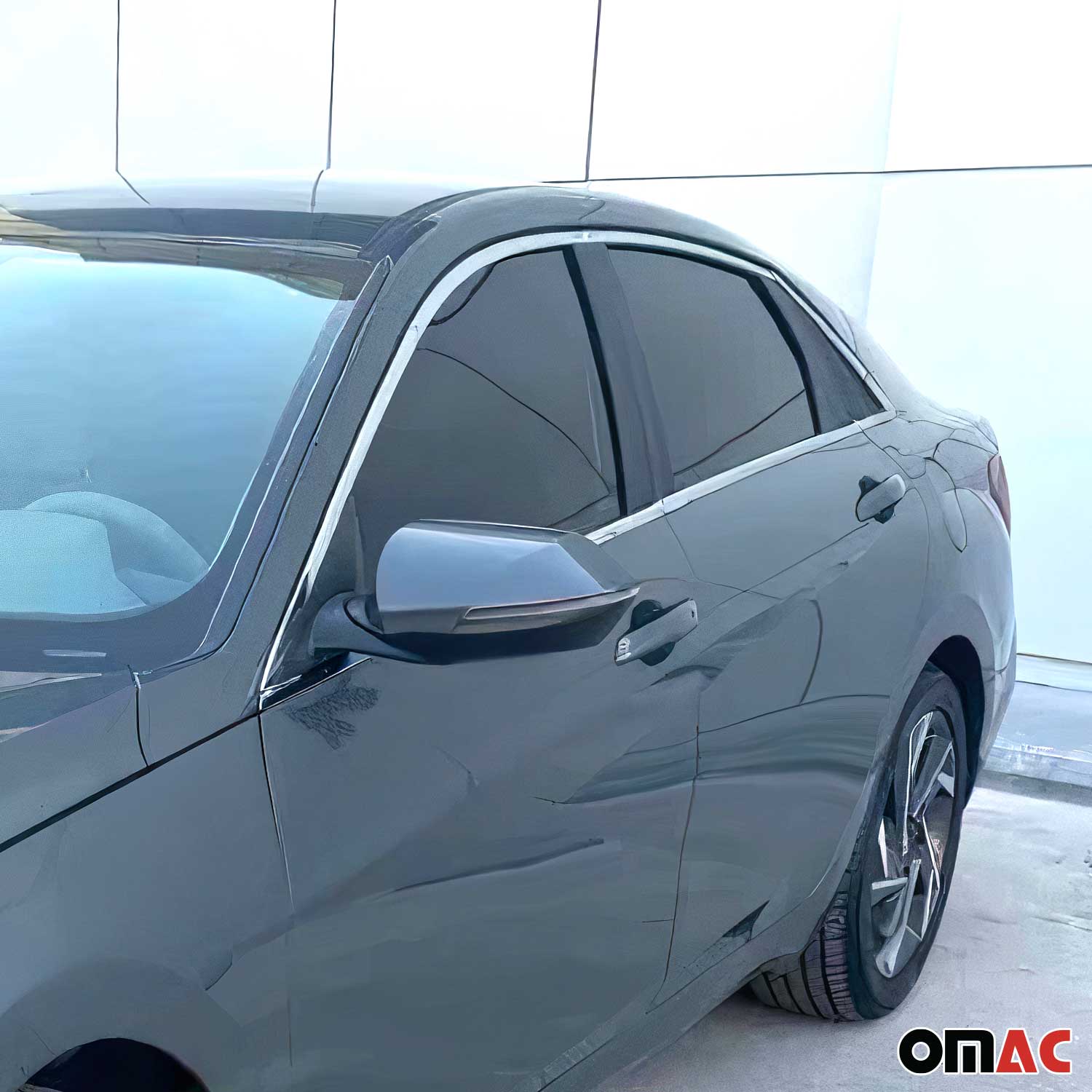 2021-2026 Hyundai Elantra SD Window Molding Trim Streamer Stainless Steel 12 Pcs