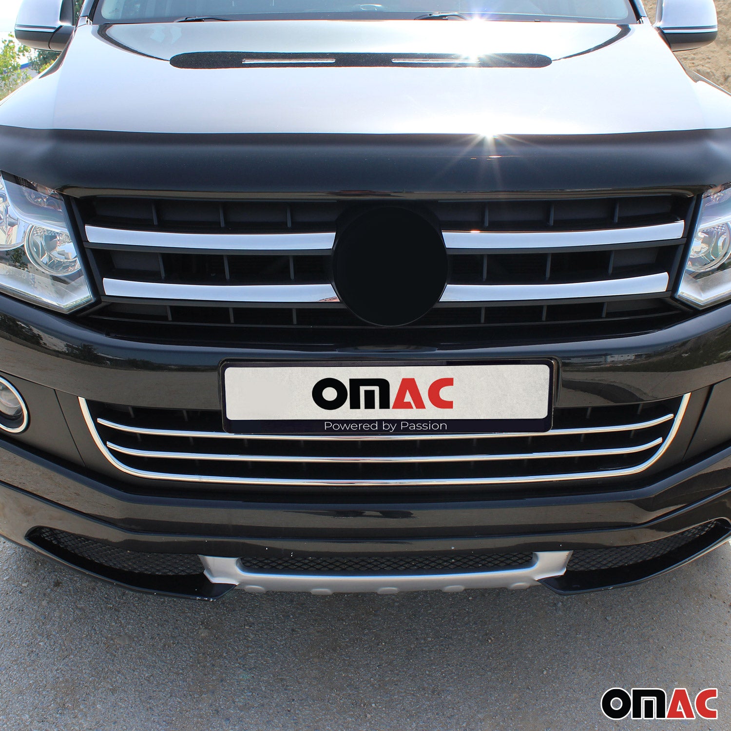 2010-2016 VW Amarok Front Bumper Grill Trim Molding Stainless Steel Silver 3 Pcs