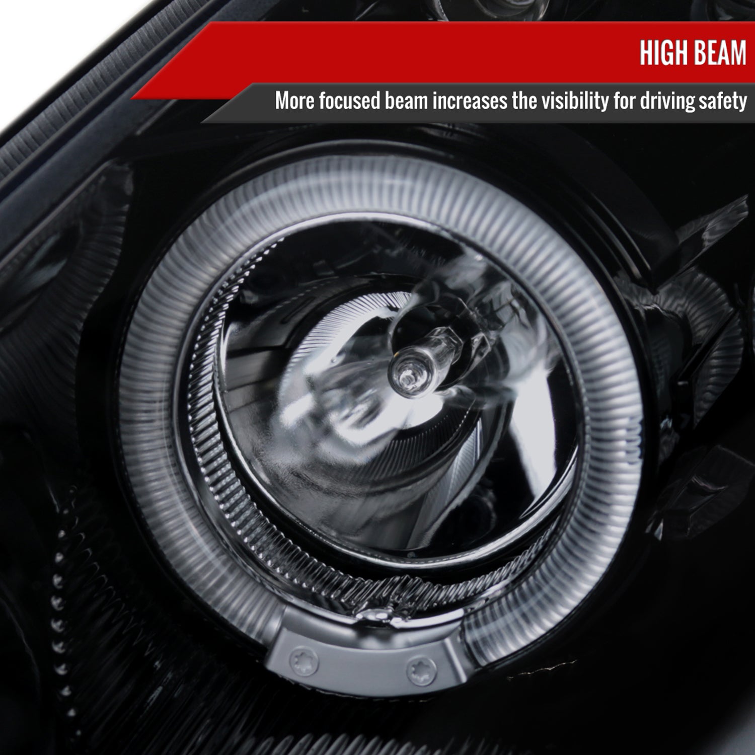 2000-2005 Toyota Celica Dual Halo Projector Headlights Glossy Black/Smoke Lens