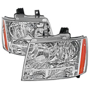 2007-2014 Chevy Avalanche/Tahoe/Suburban Factory Style Headlights Chrome/Clear