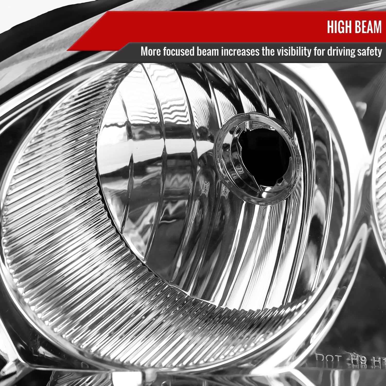 2004-2007 Chevy Malibu Factory Headlights w/Amber Reflectors Chrome/Clear