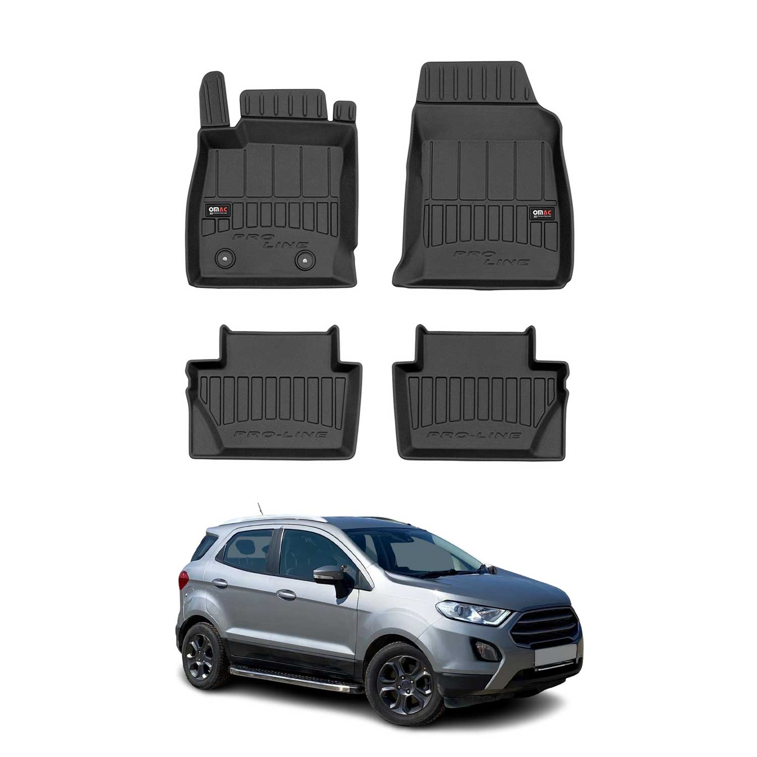 2018-2022 Ford EcoSport Premium Floor Mats Liners Full Set All Weather Heavy Duty