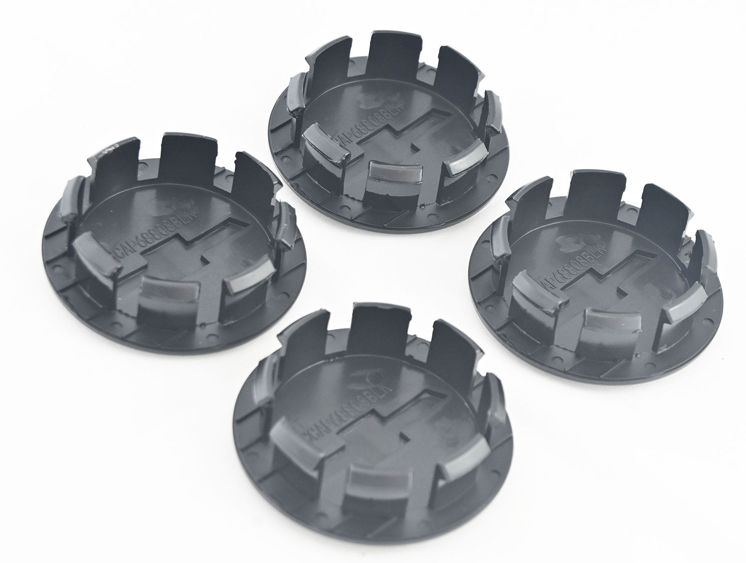 2013-2023 Chevrolet Traverse Licensed Wheel Cap Emblem Set Gloss Black 4Pcs ABS Plastic