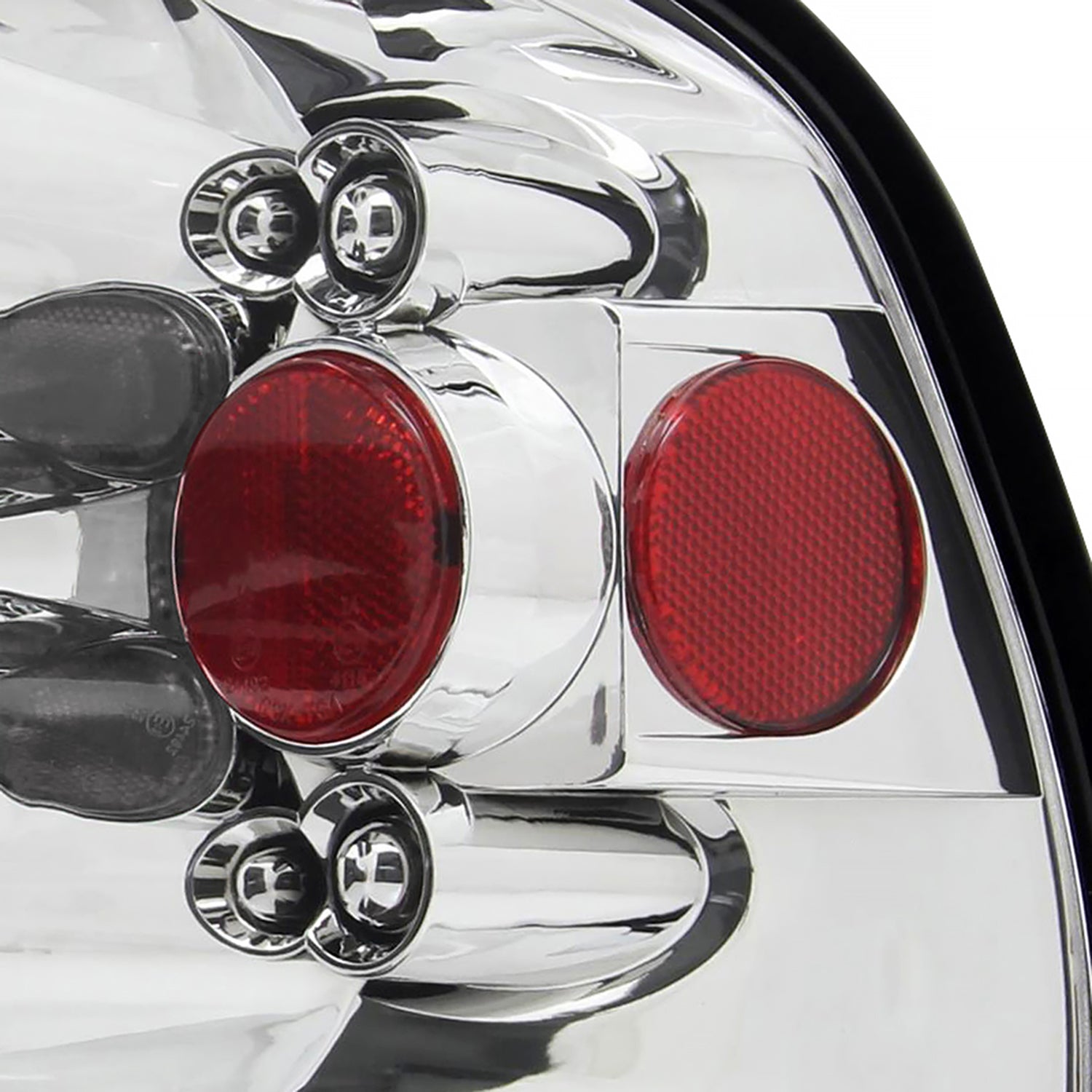 1997-2004 Ford F-150 Flareside Tail Lights Chrome Housing/Clear Lens