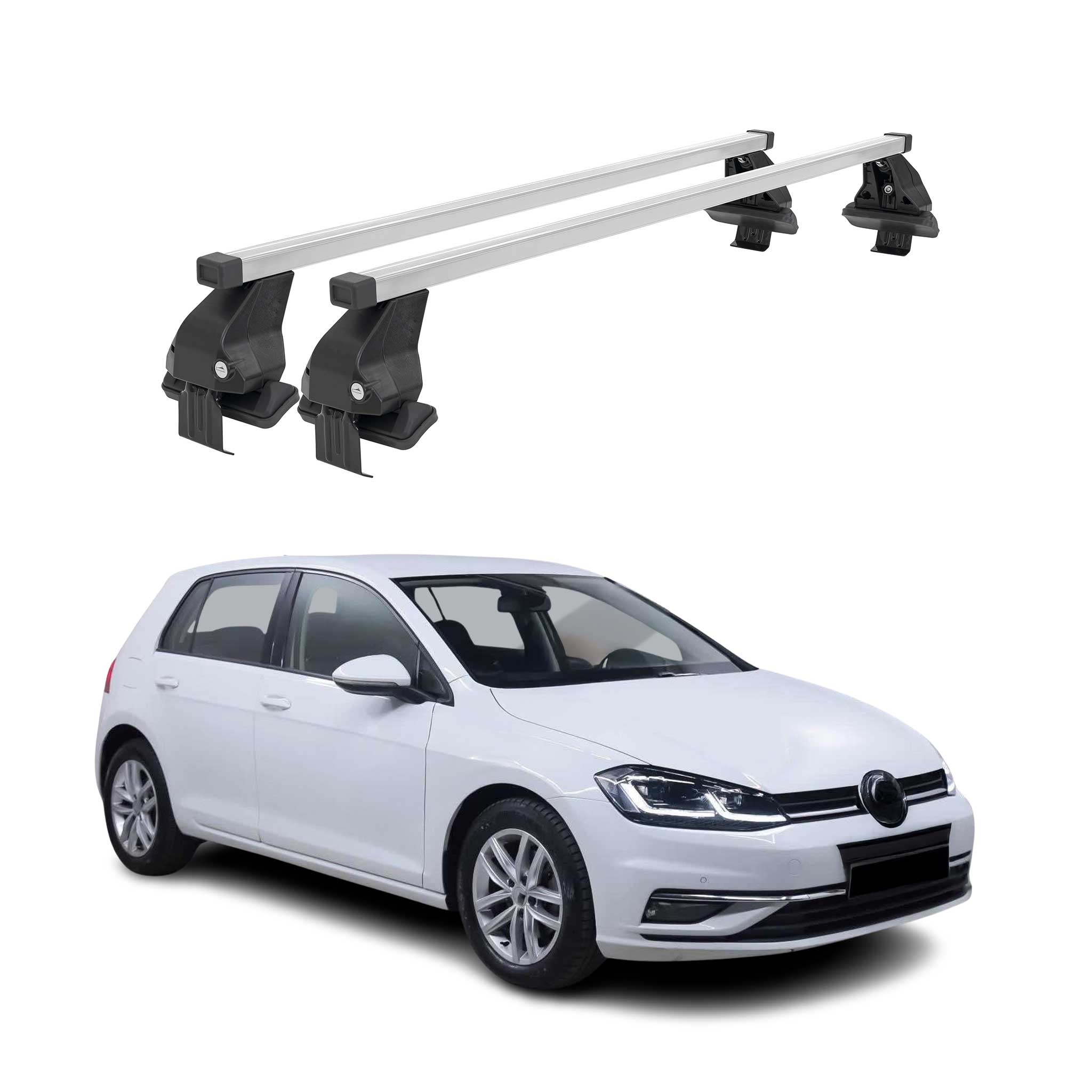 2015-2021 VW Golf Mk7 Roof Rack Cross Bars Silver