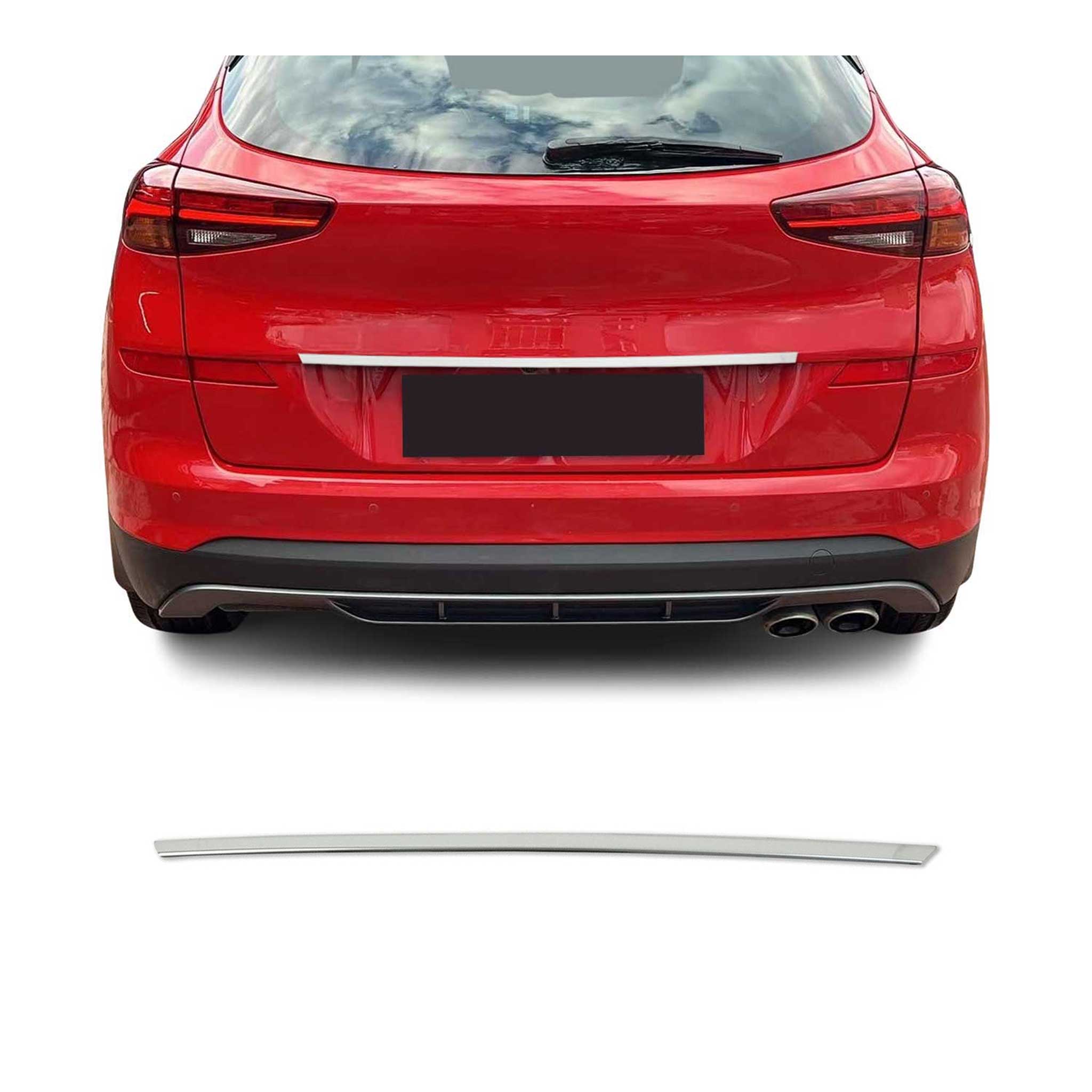 2016-2018 Hyundai Tucson Rear Trunk Lid Molding Trim Stainless Steel Silver