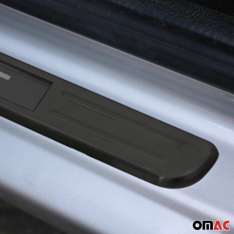 Dark Brushed Chrome Illuminated Sport Door Sill Cover Scuff Plate S. Steel 4 Pcs