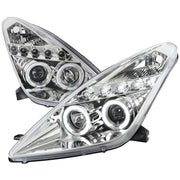 2000-2005 Toyota Celica Dual Halo Projector Headlights Chrome/Clear Lens