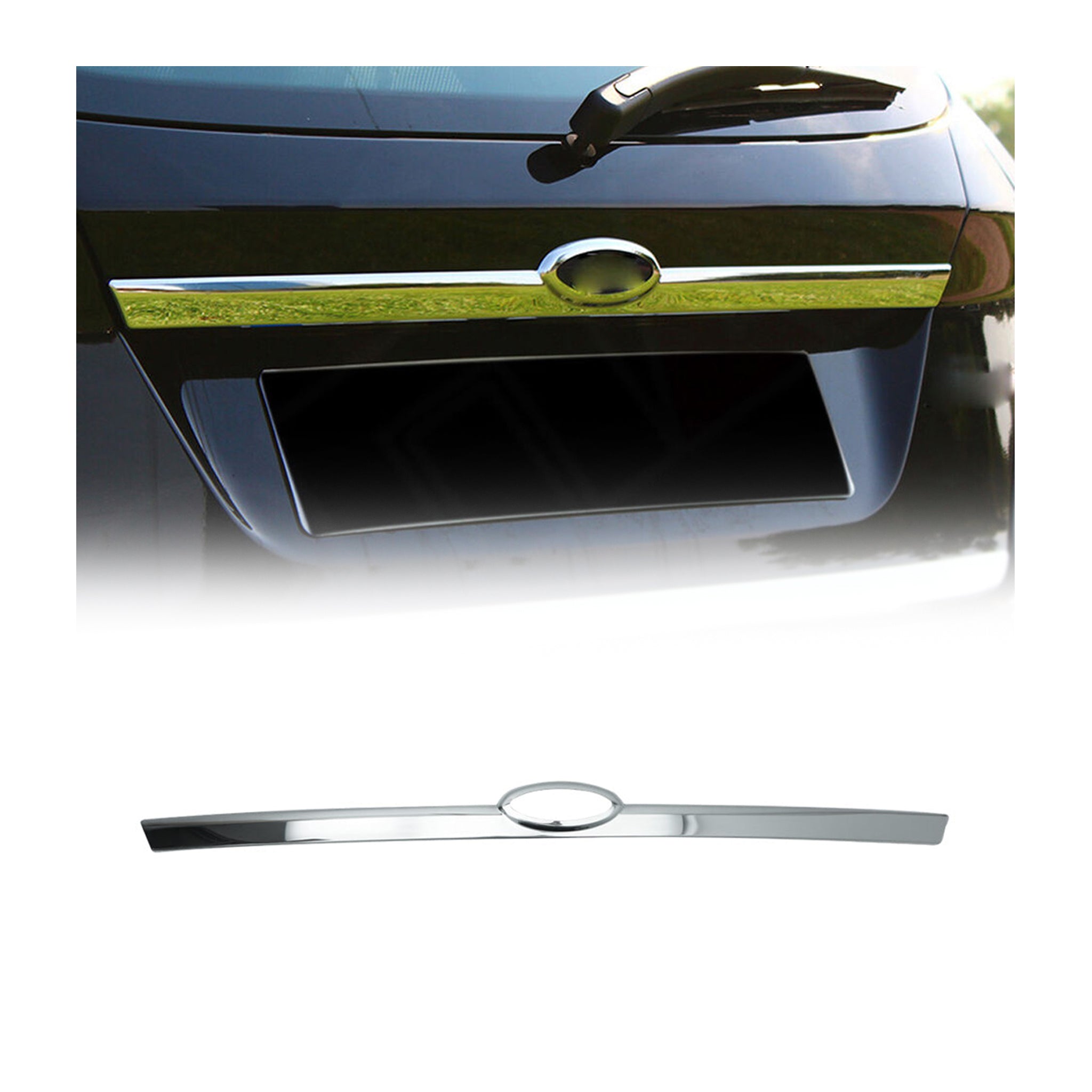 2011-2019 Ford Fiesta Rear Trunk Tailgate Door Handle Cover Stainless Steel Silver 1Pc