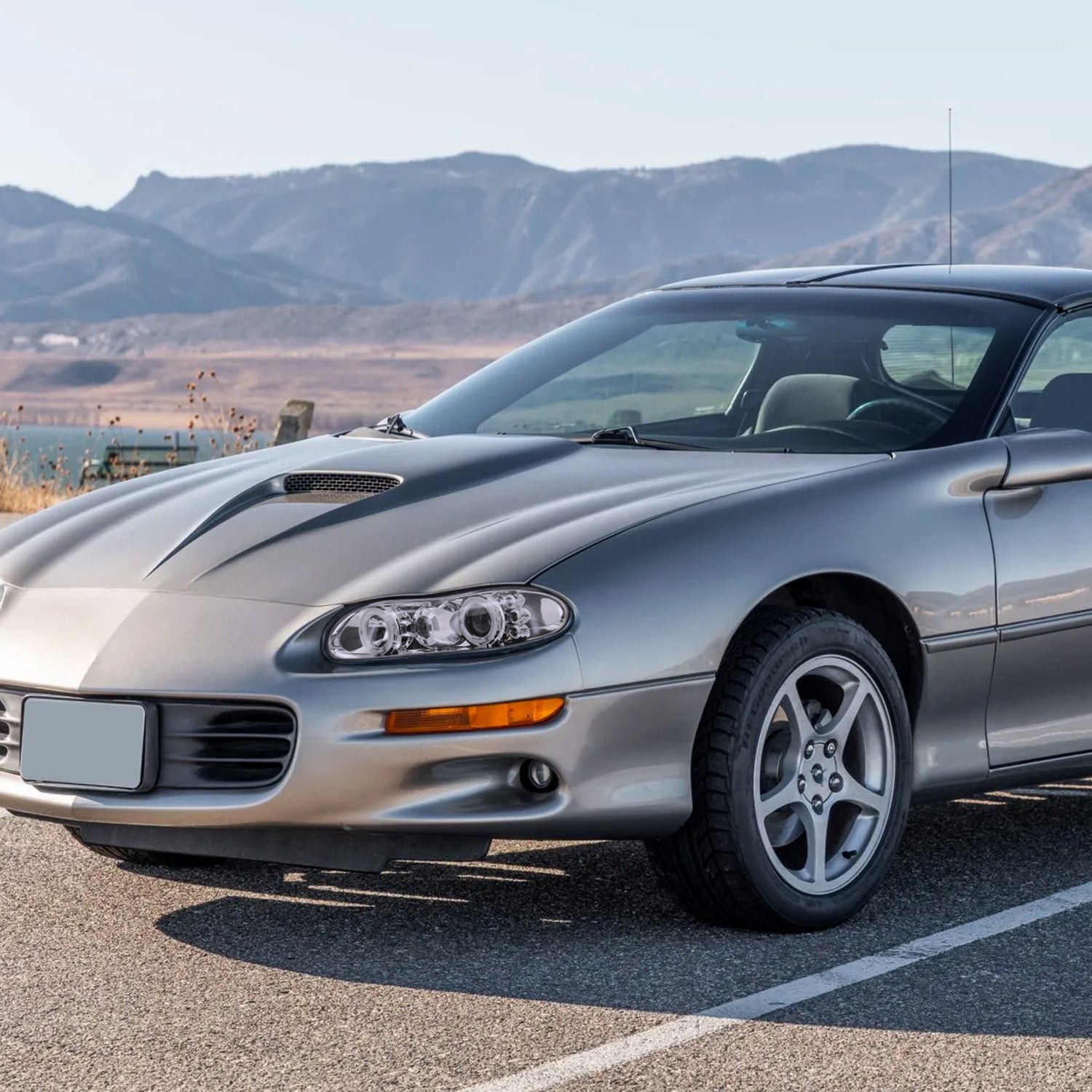 1998-2002 Chevy Camaro Dual Halo Projector Headlights Chrome/Clear Lens