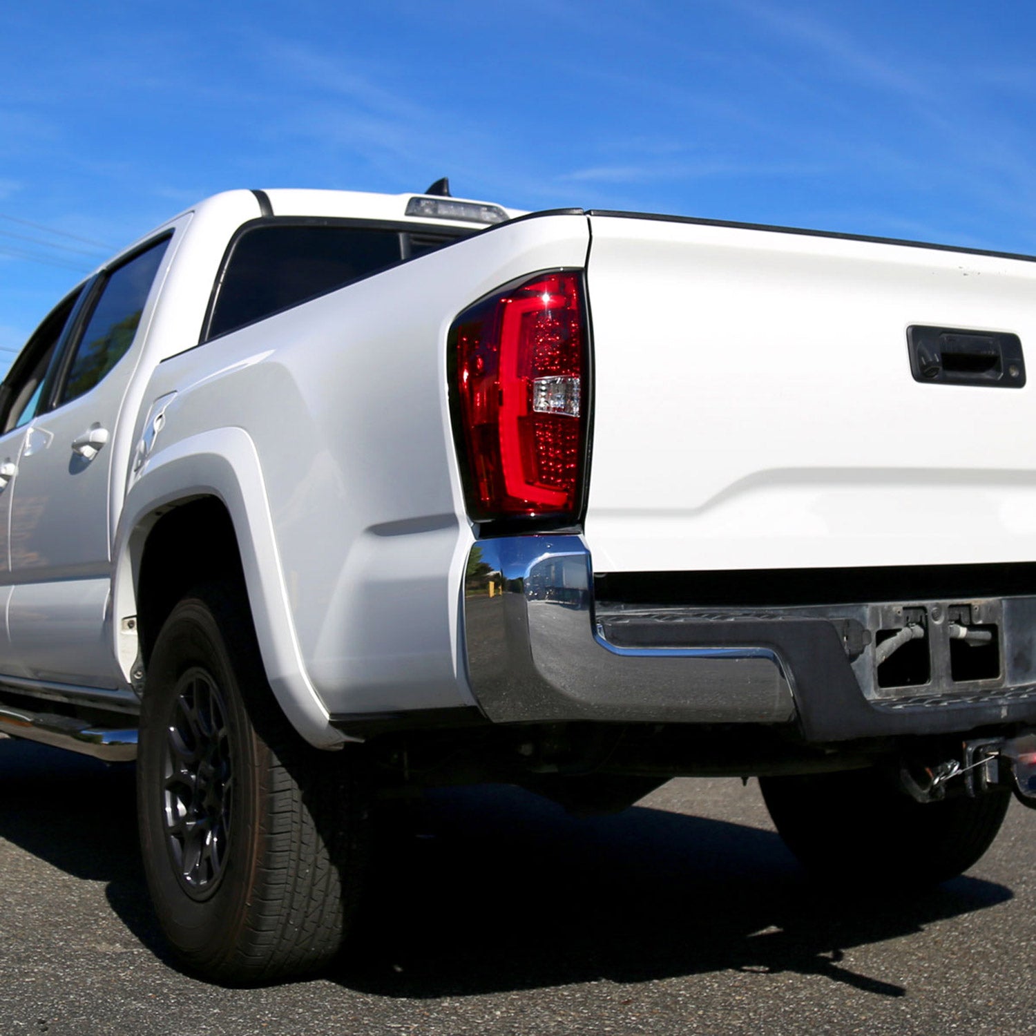 2016-2022 Toyota Tacoma LED Bar Tail Lights Chrome Housing/Red Clear Lens