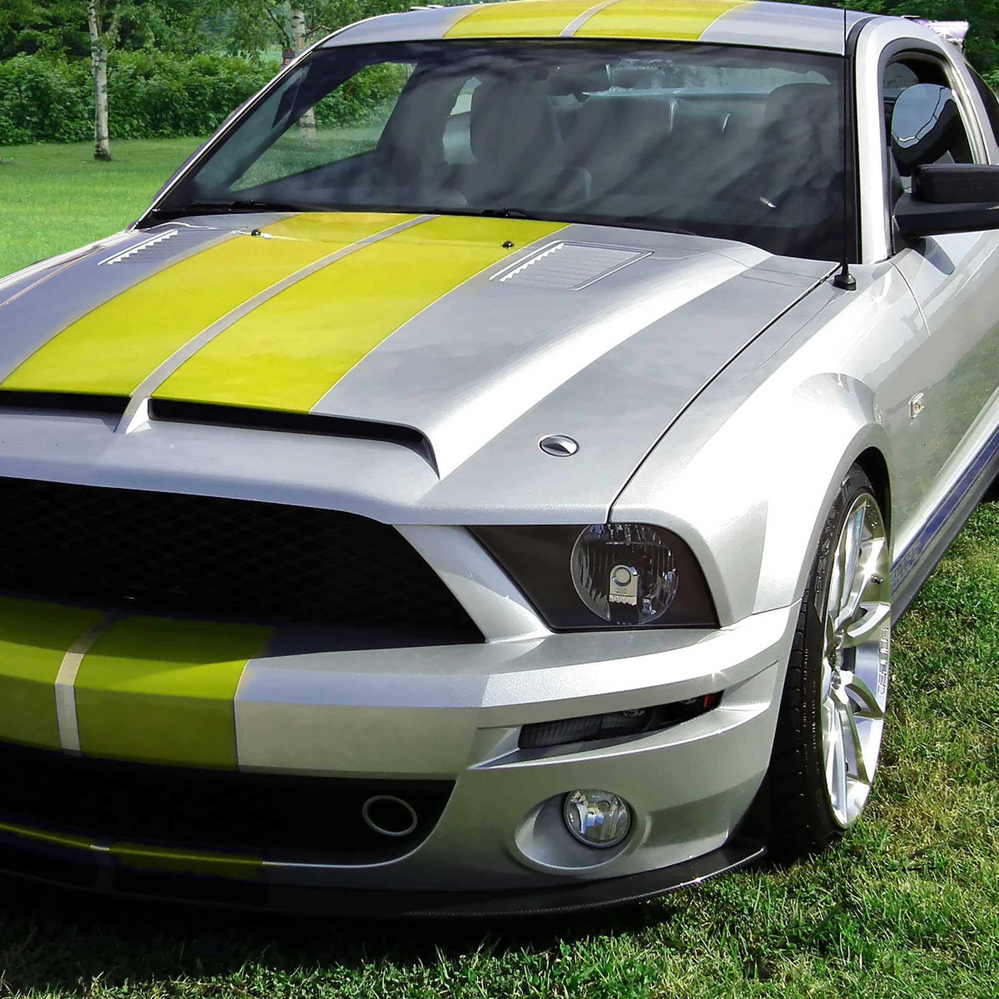 For Ford Mustang 2005-2009 Turn Signal Parking Lamp Matte Black Housing Clear Lens