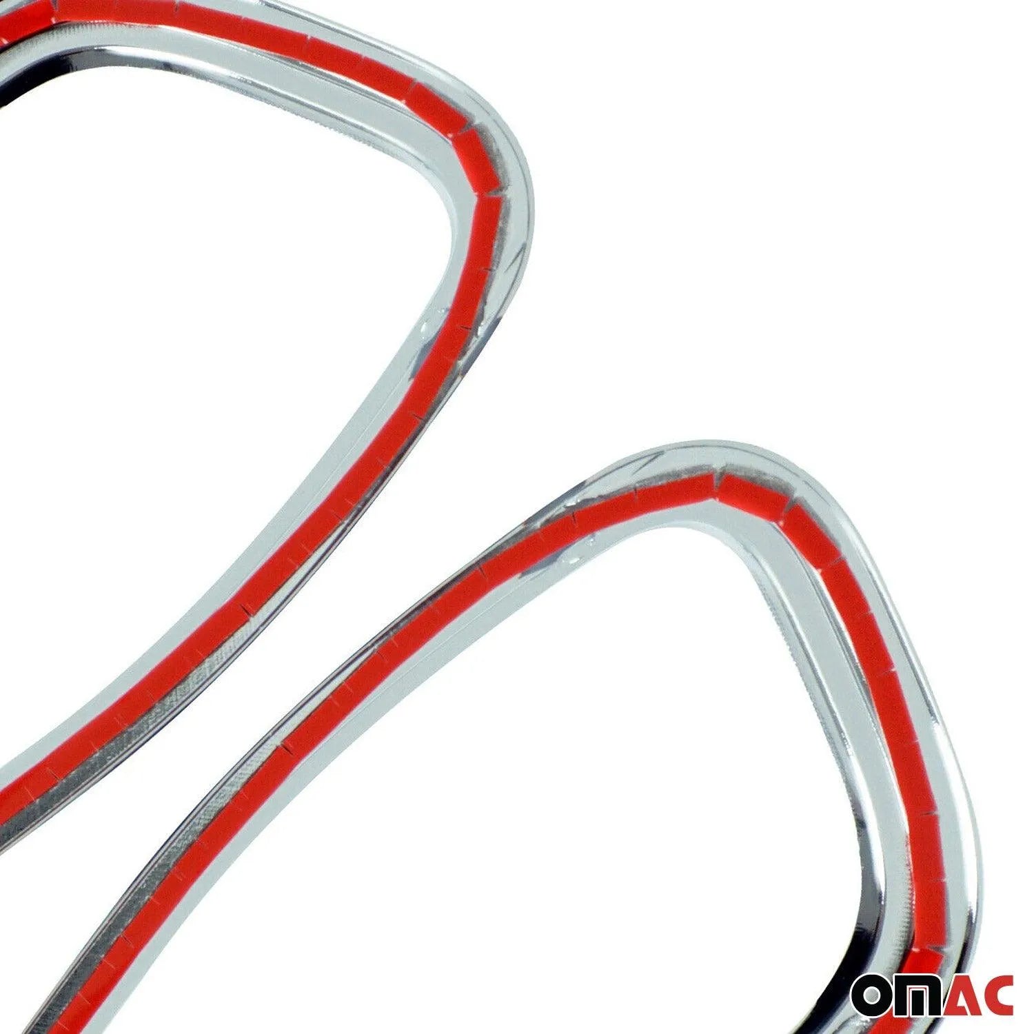 2015-2024 Jeep Renegade Rear Trunk Molding Trim Silver 2 Pcs