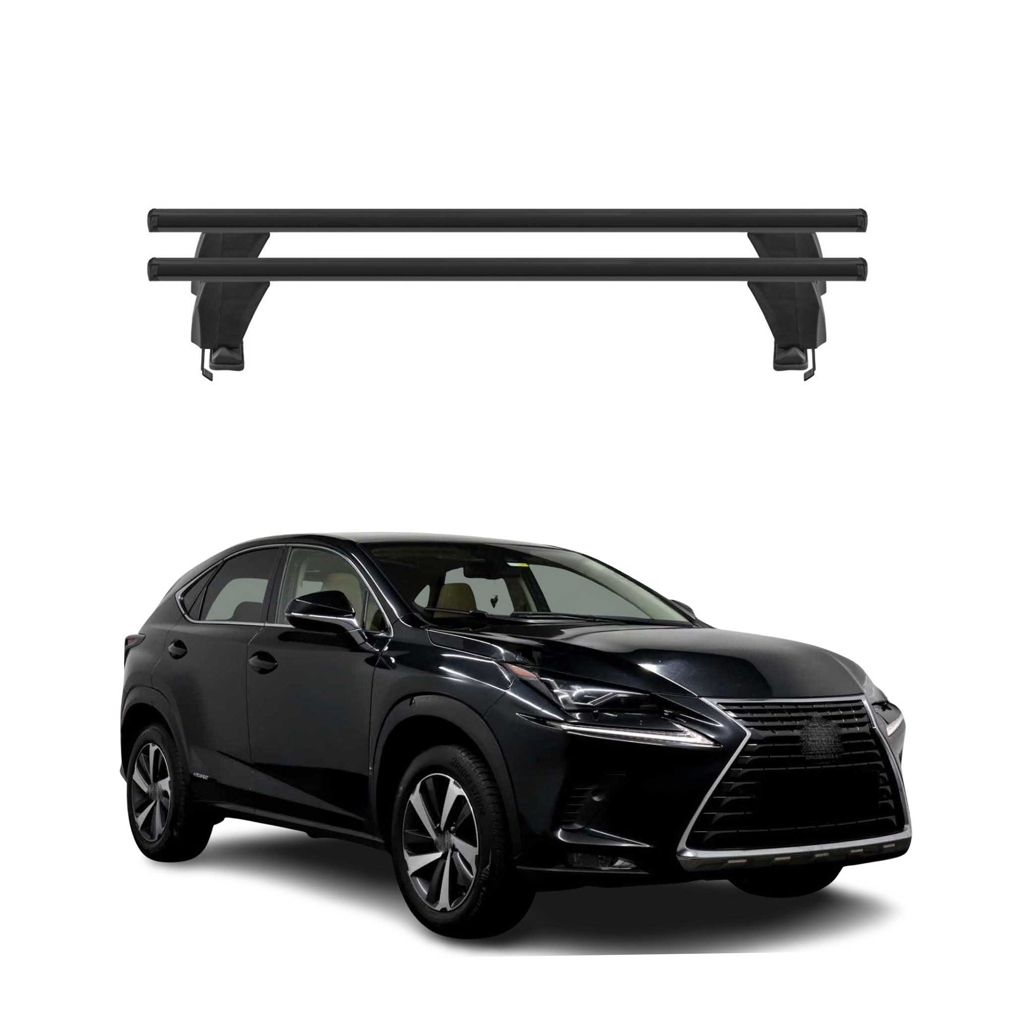 2015-2021 Lexus NX Roof Rack Cross Bars Black