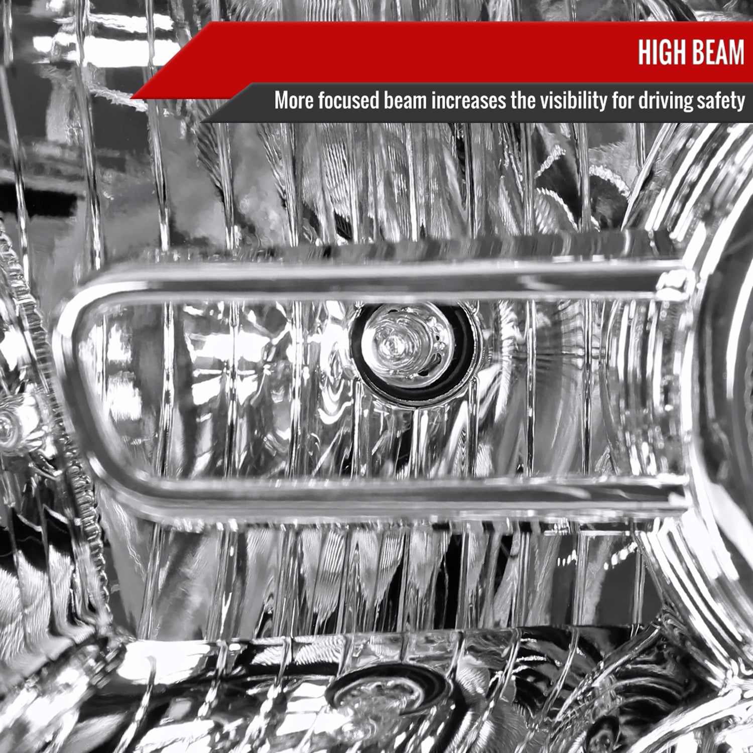 2013-2018 RAM 1500 2500 3500 LED Bar Projector Headlights Chrome/Clear Lens