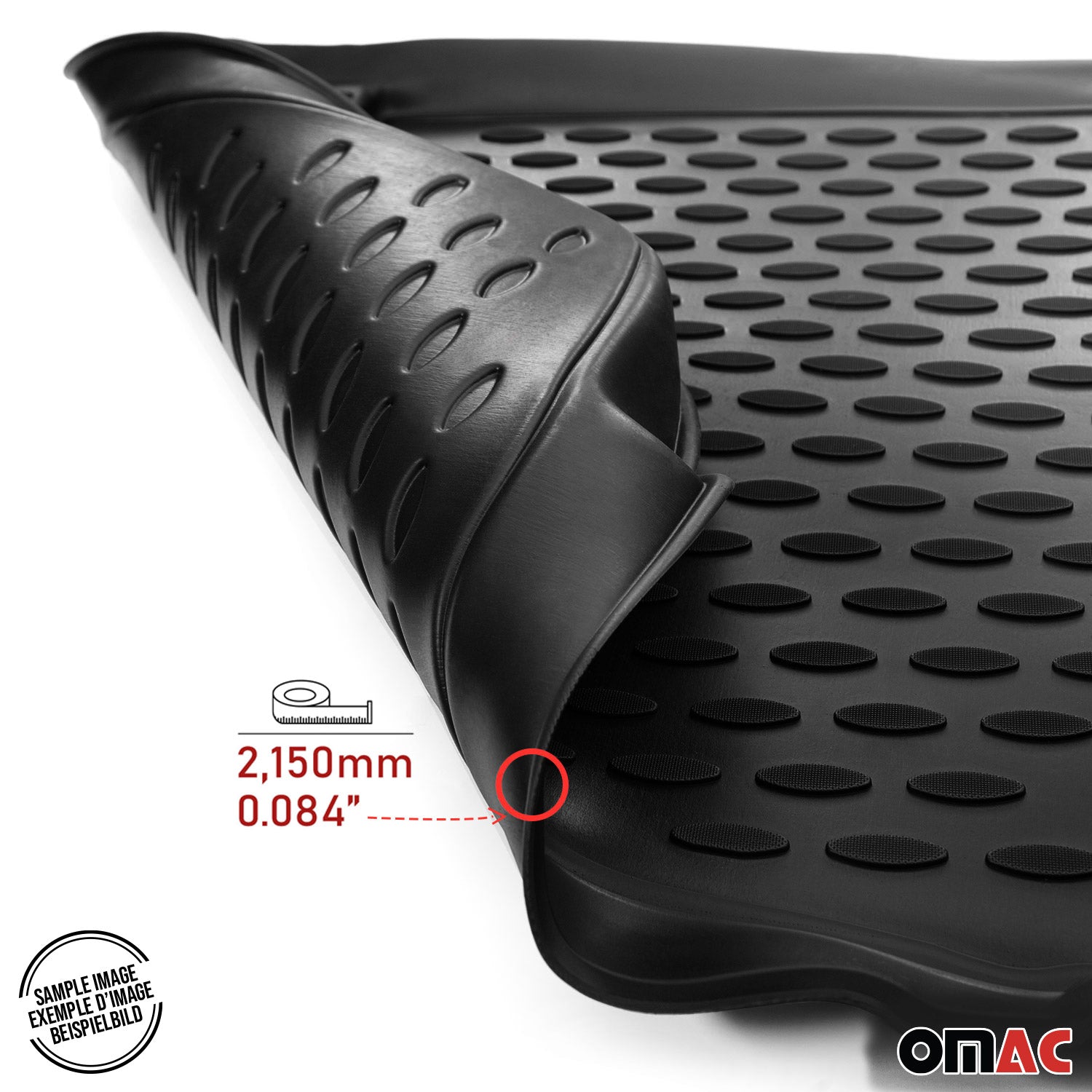 OMAC Floor Mats Liner for Tesla Model Y Long Range Dual Motor 2020-2026 Black