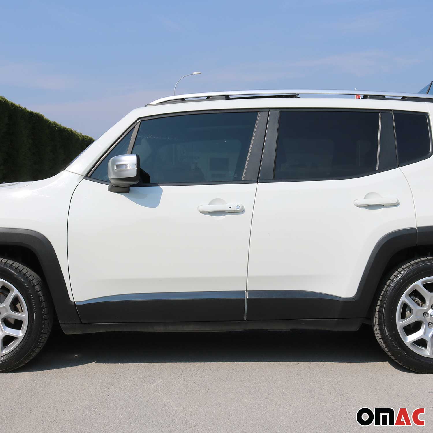 2019-2024 Jeep Renegade Side Door Molding Trim  Brushed Steel Dark 4x