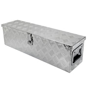 Universal 31" Heavy Duty Silver Aluminum Tool Box w/ Side Handles Lock & Keys