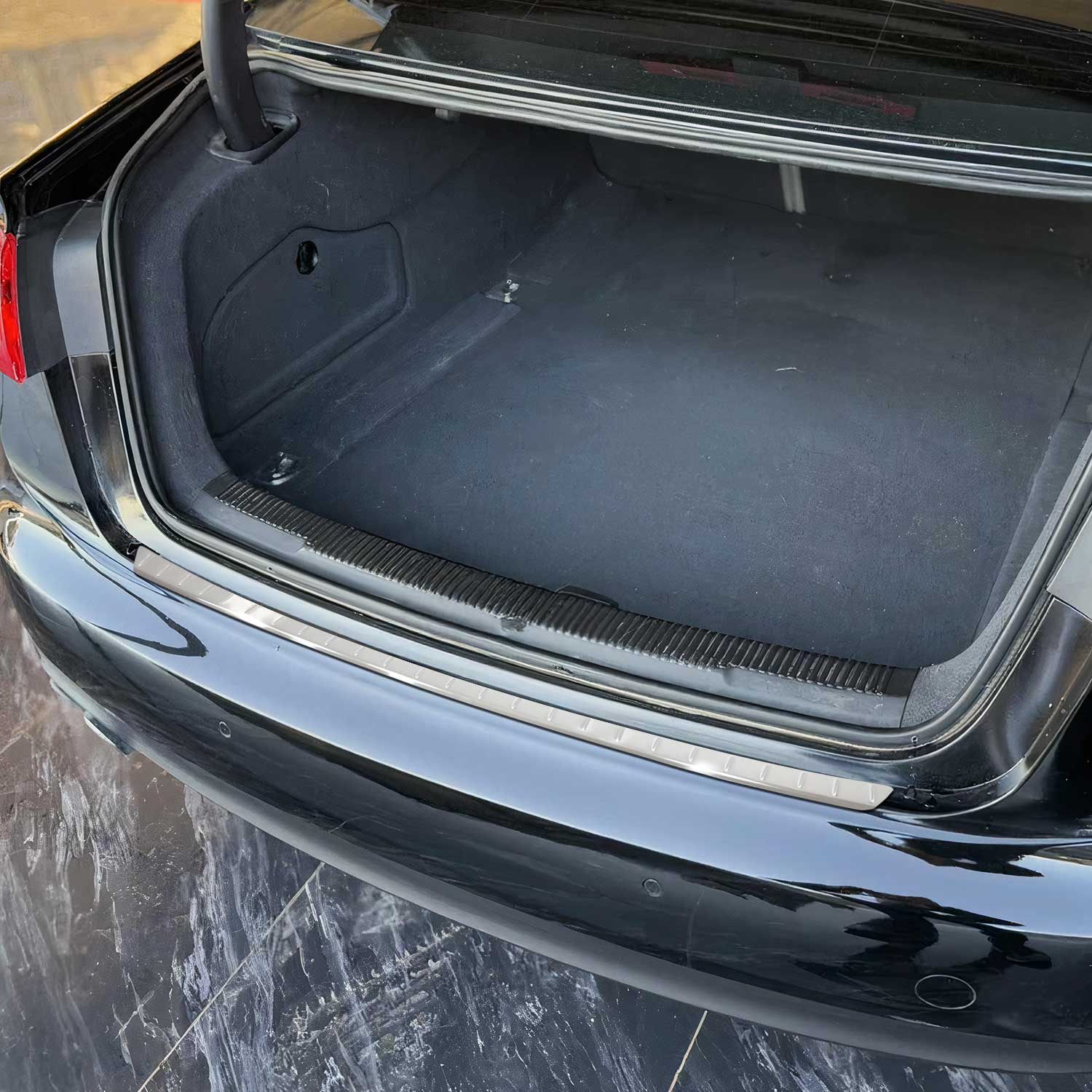 2012-2018 Audi A6 S6 Sedan Rear Bumper Sill Cover Protector Stainless Steel Silver 1Pc