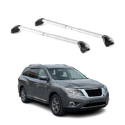 Roof Rack Cross Bars Luggage Carrier for Nissan Patfhinder 2013-2020 Alu Silver