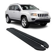 2011-2016 Jeep Compass Running Boards Side Steps Black