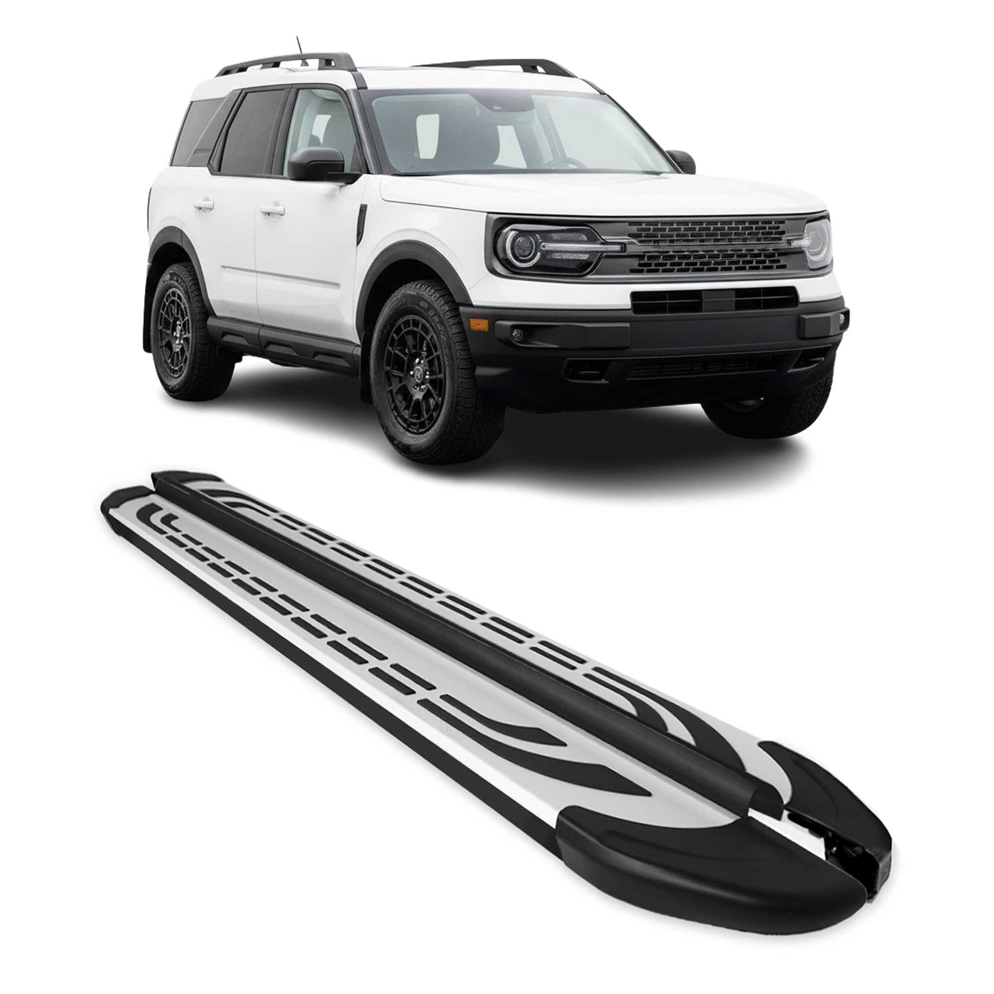 2021-2024 Ford Bronco Sport Nerf Bar Side Step Running Boards Alu 2x
