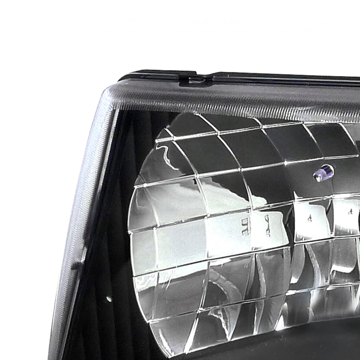 1992-2006 Ford Econoline Factory Style Crystal Headlights Matte Black/Clear