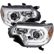 2012-2015 Toyota Tacoma LED C-Bar Projector Headlights Chrome/Clear Lens