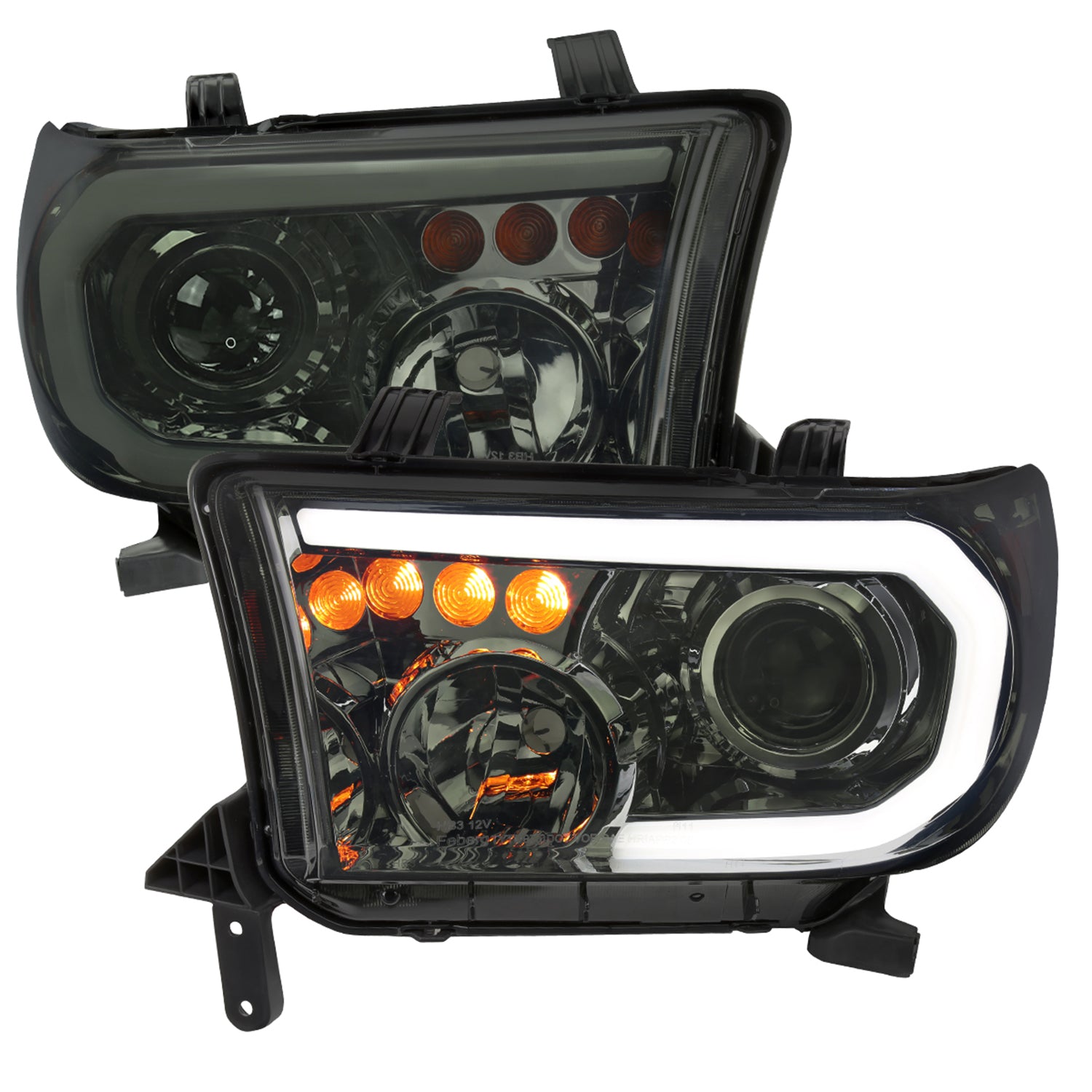 2007-2013 Toyota Tundra/08-2017 Sequoia Retro LED Headlights LED Signal Smoked