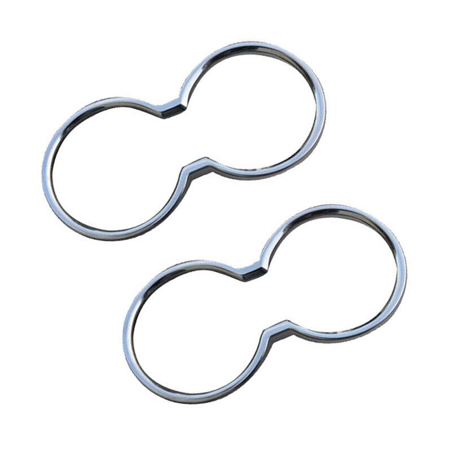 2012-2017 Hyundai Veloster Cup Holder Frame Molding Trim Silver Stainless Steel 2 Pcs