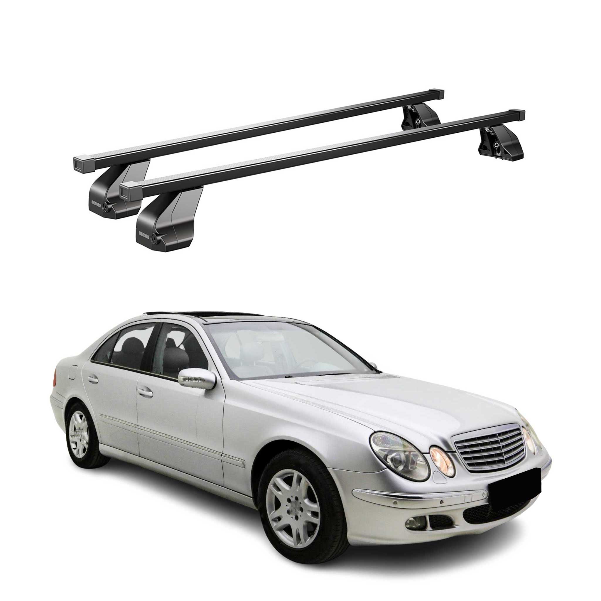 2004-2009 Mercedes E Class W211 Sedan Roof Rack Cross Bars Black