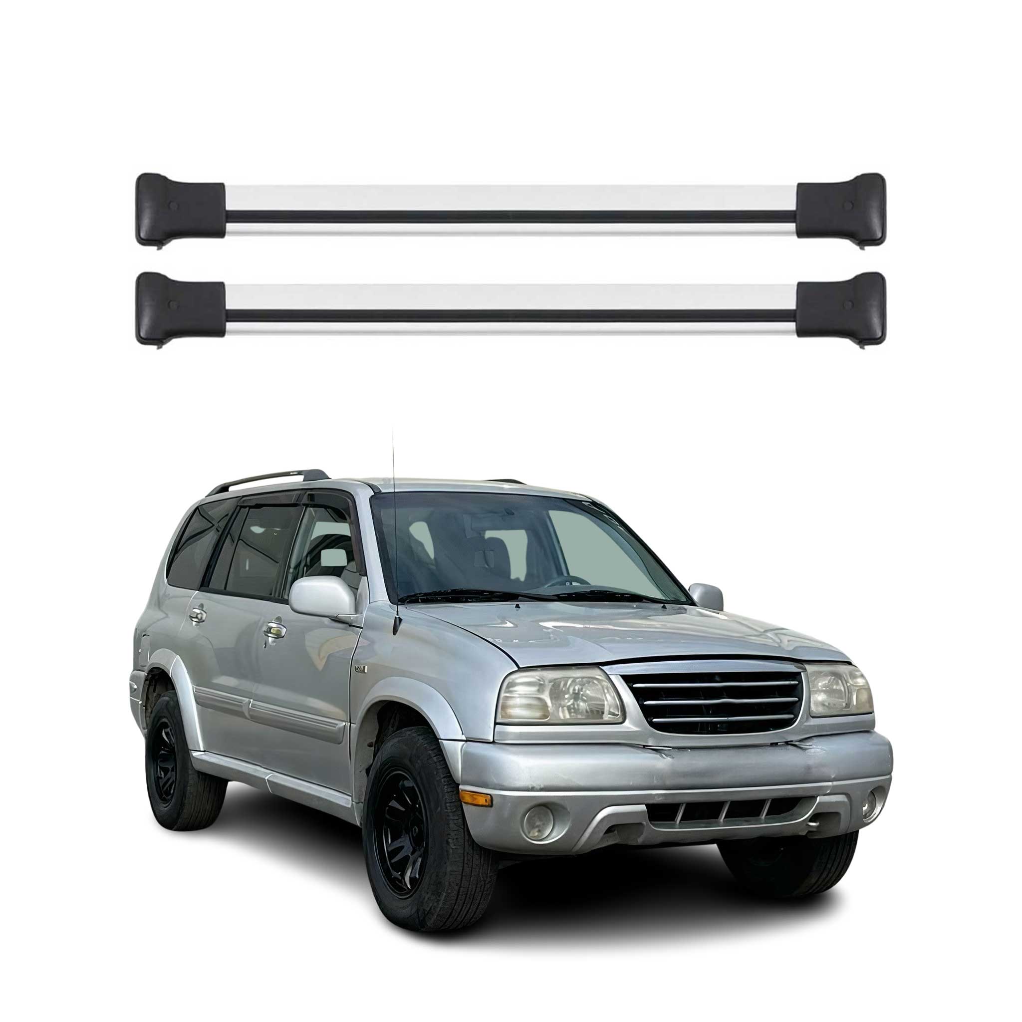 1999-2005 Suzuki Grand Vitara Roof Rack Cross Bars Silver