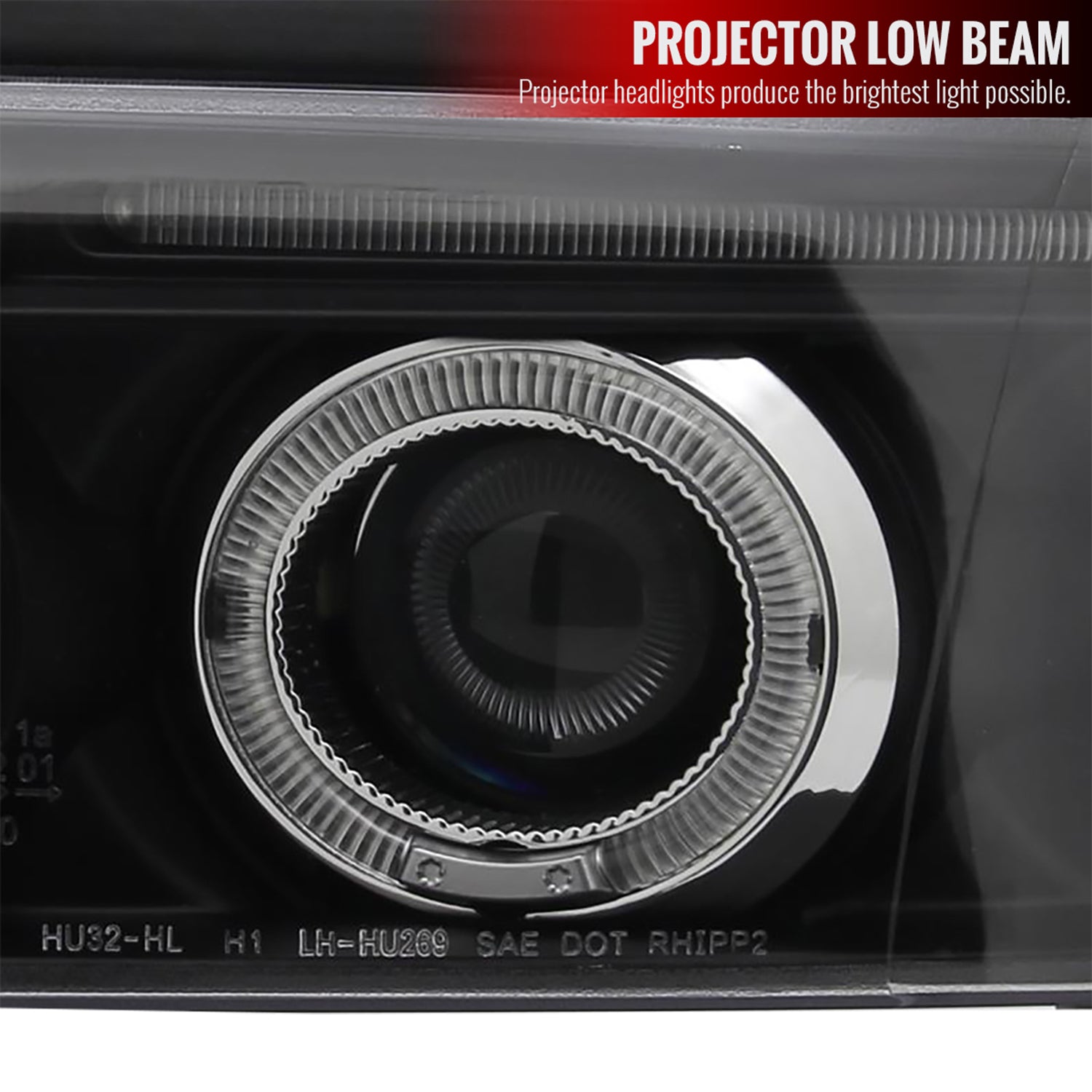 1999-2001 Audi A4/S4 Dual Halo Projector Headlights Matte Black/Clear Lens