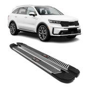Side Step Nerf Bars Running Boards for Kia Sorento IV 2021-2023 Silver Black