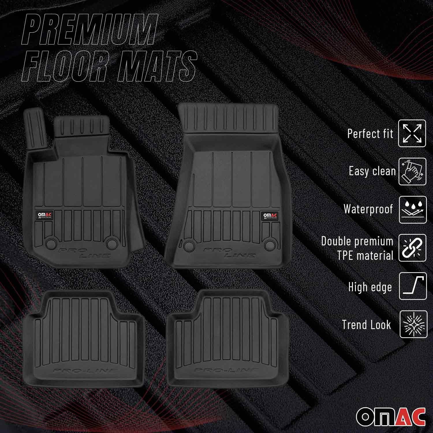 2019-2025 BMW 3 Series G20 Sedan / G21 Touring Premium Floor Mats Liners Full Set All Weather Heavy Duty