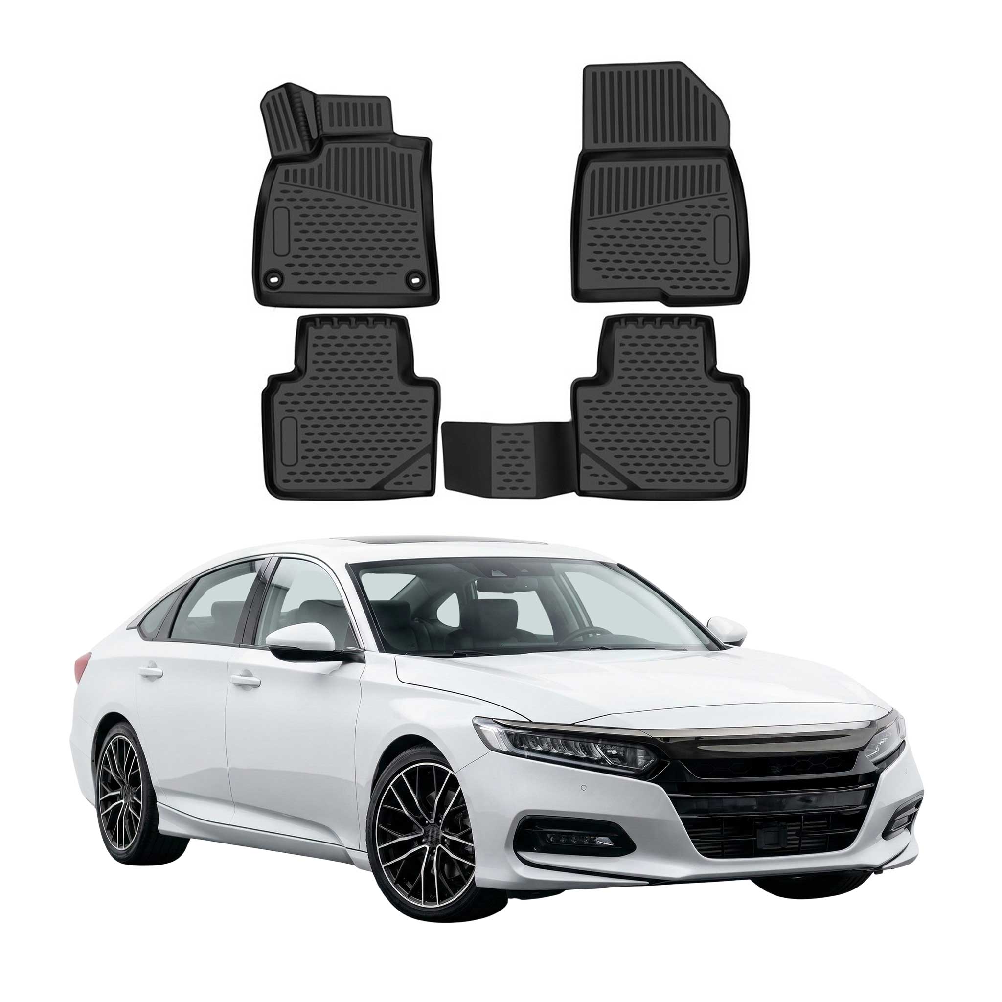 OMAC Floor Mats Liner for Honda Accord 10.gen 2021-2022 Facelift Rubber TPE 4Pcs