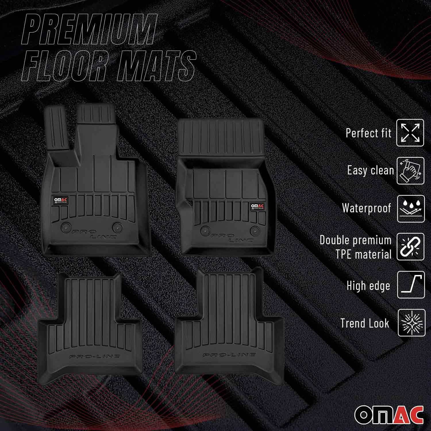 2017-2026 Alfa Romeo Stelvio Premium Floor Mats Liners Full Set All Weather Heavy Duty