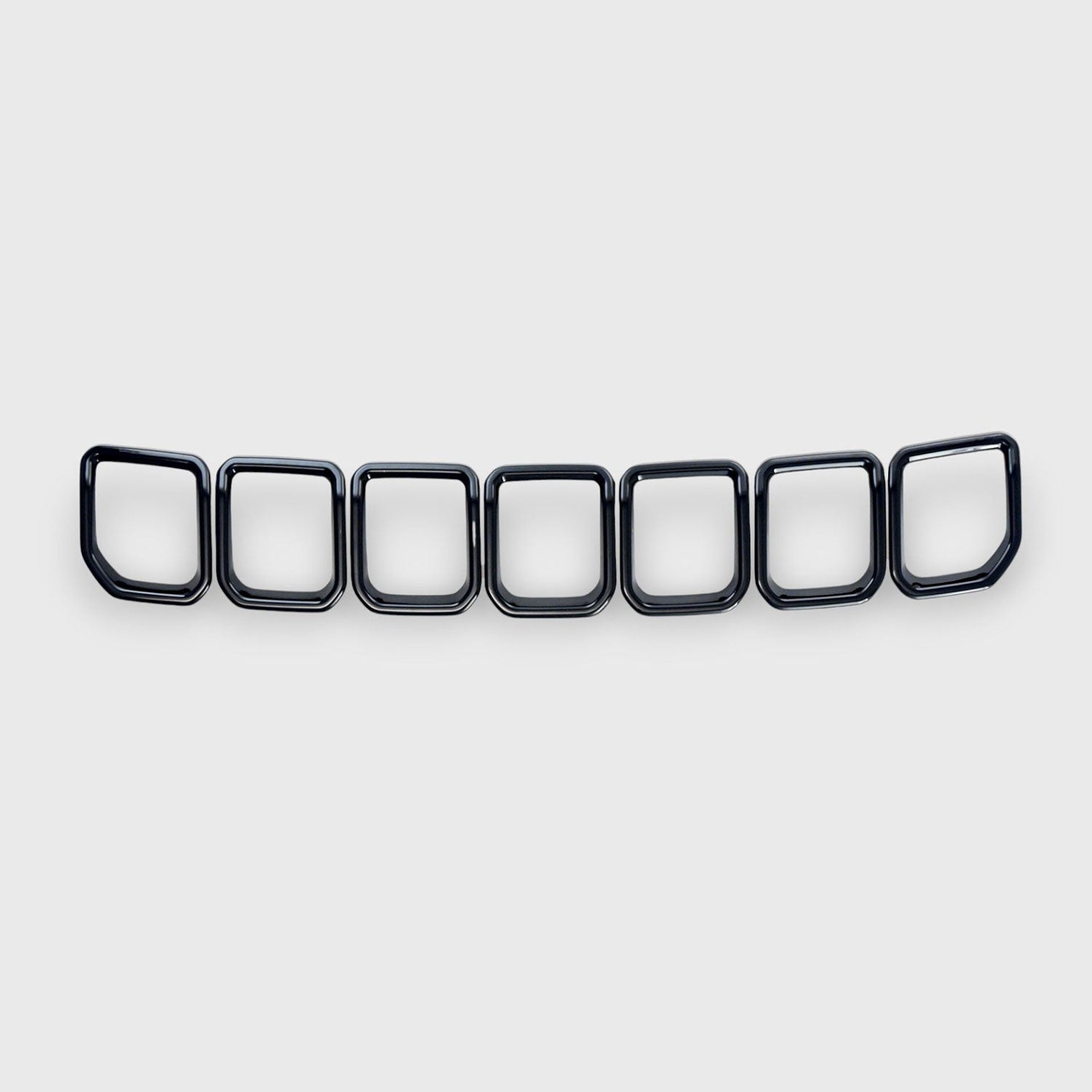 2022-2024 Jeep Compass Grille Overlay Gloss Black 7Pcs ABS Plastic