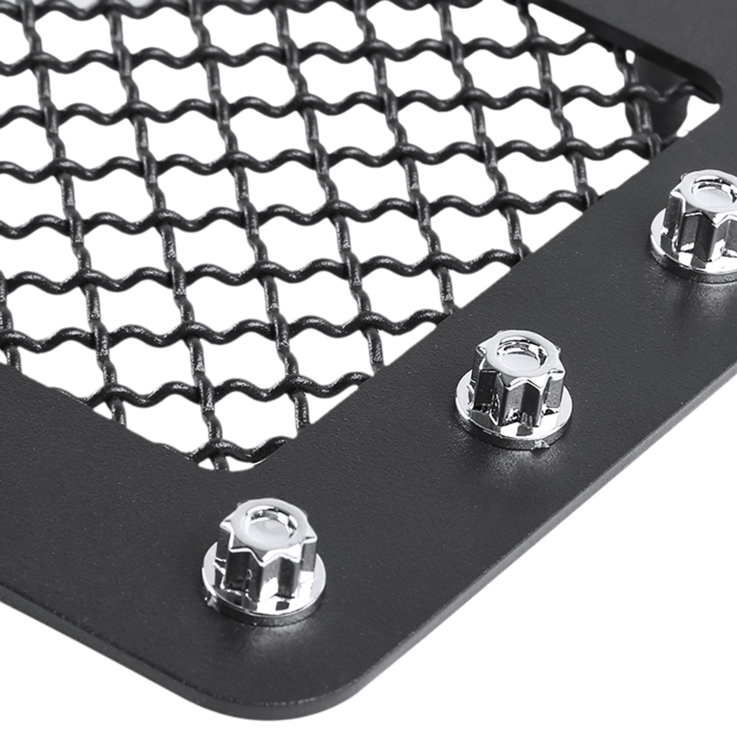 2014-2015 Chevy Silverado 1500 Rivet Steel 2PC Mesh Grille Insert Black V2